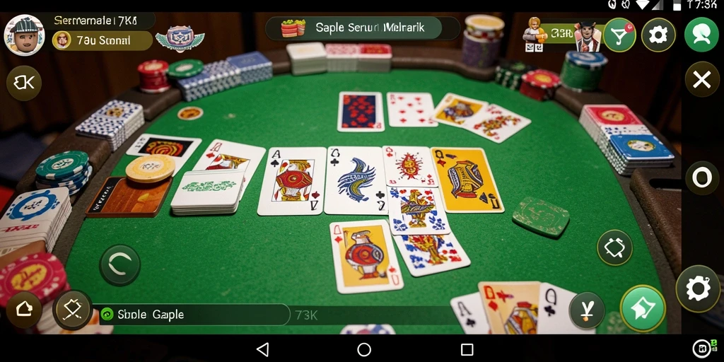 Screenshot gameplay seru permainan Gaple 73K.
