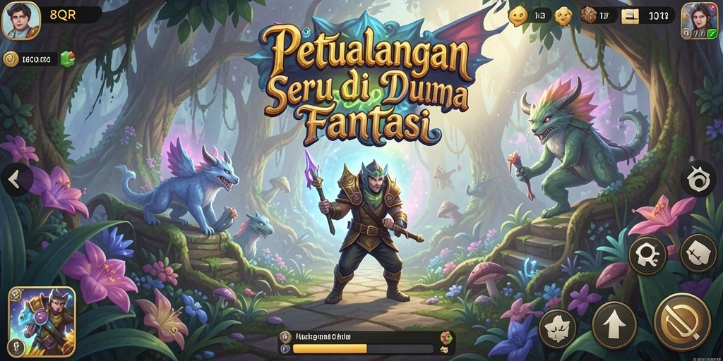 Tampilan gameplay seru dalam petualangan fantastis di 8QR.