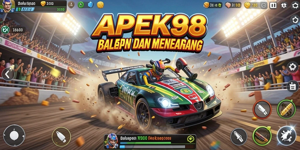 Gameplay balapan seru dan menegangkan di APEK88.