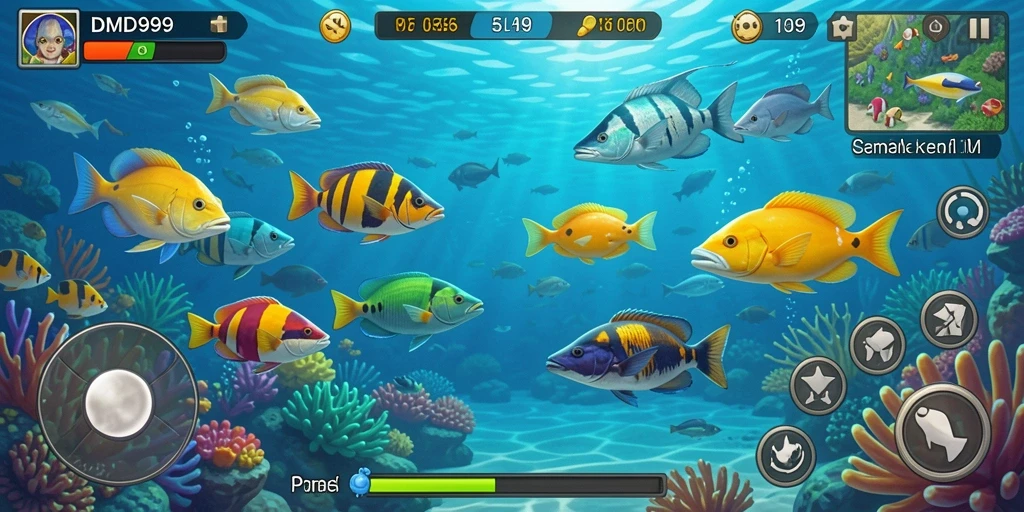 Tangkapan luar biasa dalam DMD999, menampilkan aksi menyerang ikan.