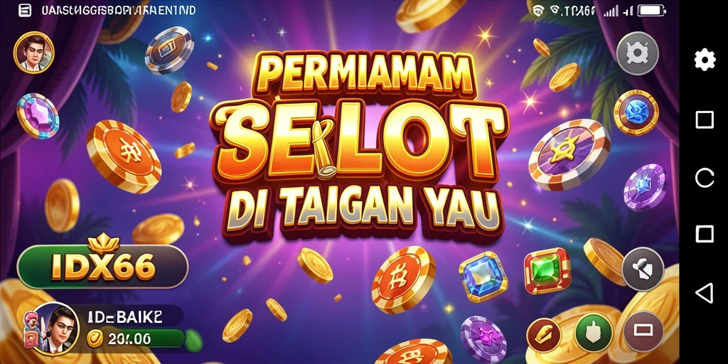 Screenshot gameplay Slot IDX66 menampilkan tampilan grafis yang memukau dan fitur menarik.