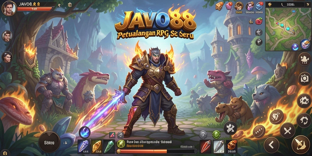 Tampilan gameplay RPG yang mendebarkan dalam <strong>JAVO88</strong>.