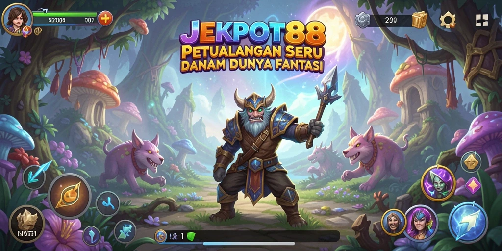 Tampilan menakjubkan dari gameplay JEKPOT88 dengan aksi petualangan yang seru.