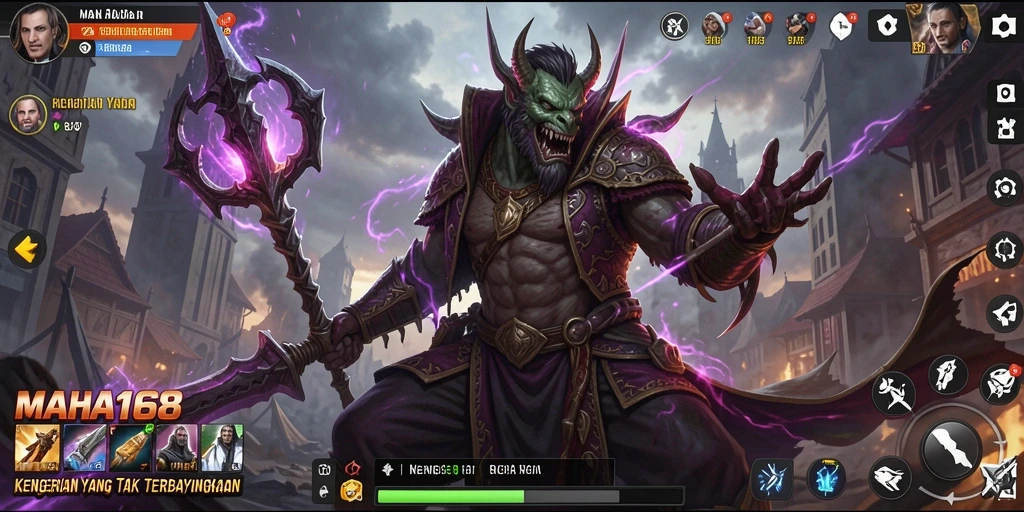 Tampilan gameplay seram yang menegangkan dalam MAHA168.