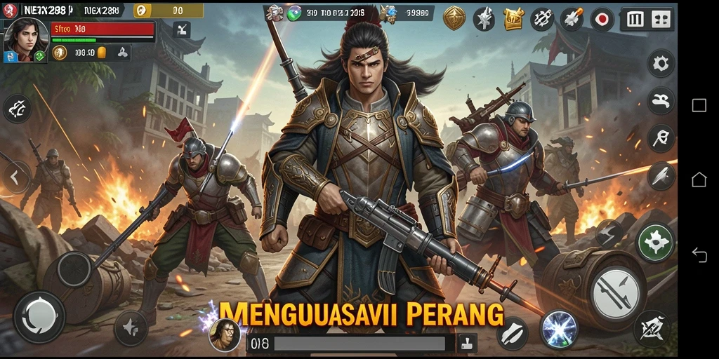 Tampilan gameplay menegangkan dengan aksi strategi dalam NEX288.