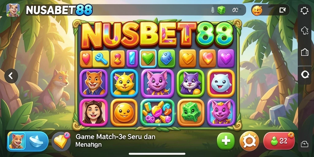 Tampilan gameplay NUSABET88 yang menawan saat mencocokkan objek.