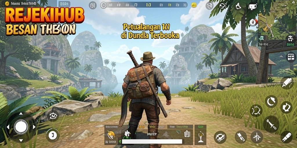Tangkapan layar gameplay menampilkan petualangan seru di dunia terbuka REJEKIHUB.