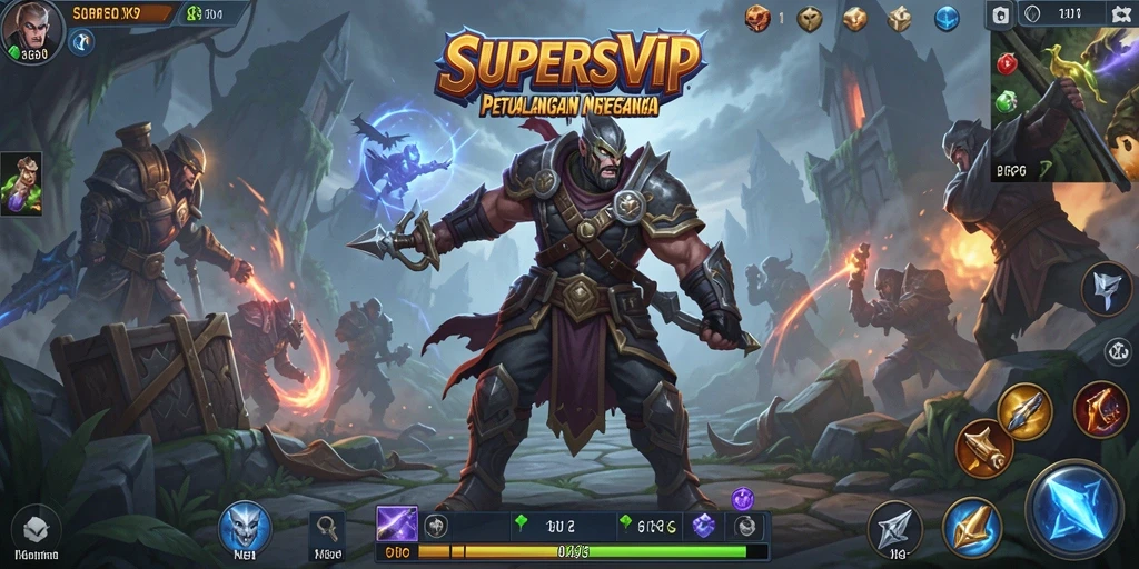 Menampilkan gameplay epik dari SUPERSVIP di dunia ARPG.