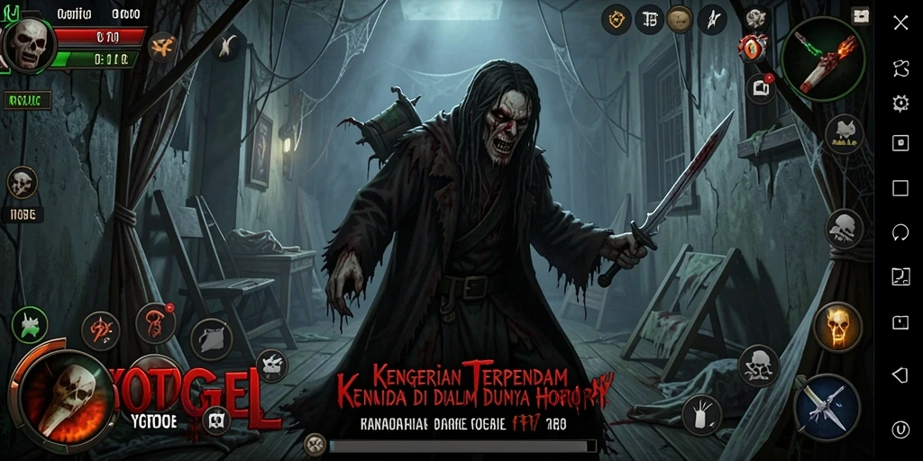Screenshot gameplay YOTOGEL dengan suasana mencekam.